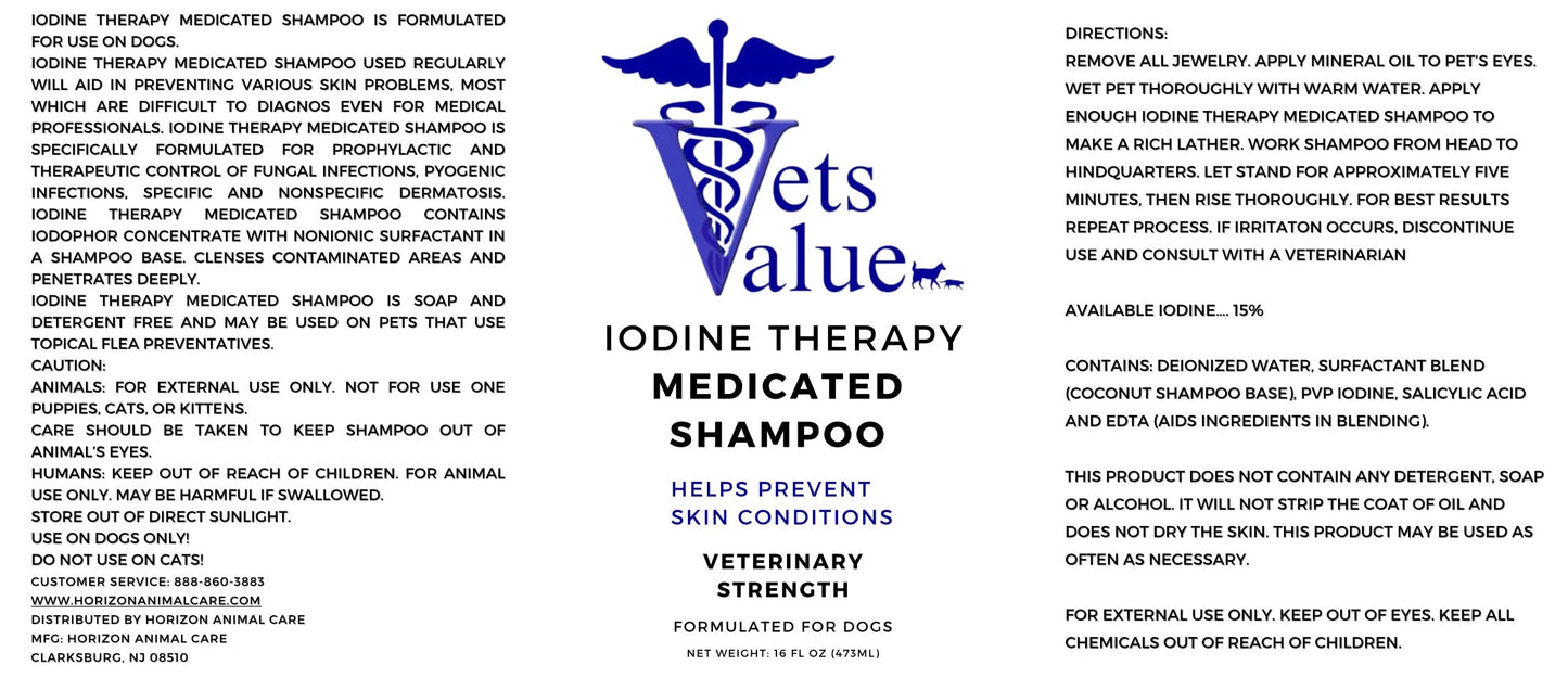 Iodine Therapy Medicated Shampoo Large 16 oz.