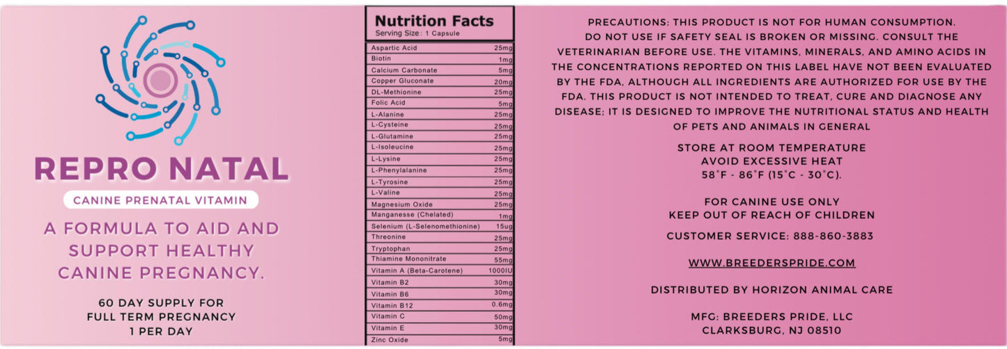 ReproNatal™ Canine Prenatal (after breeding)